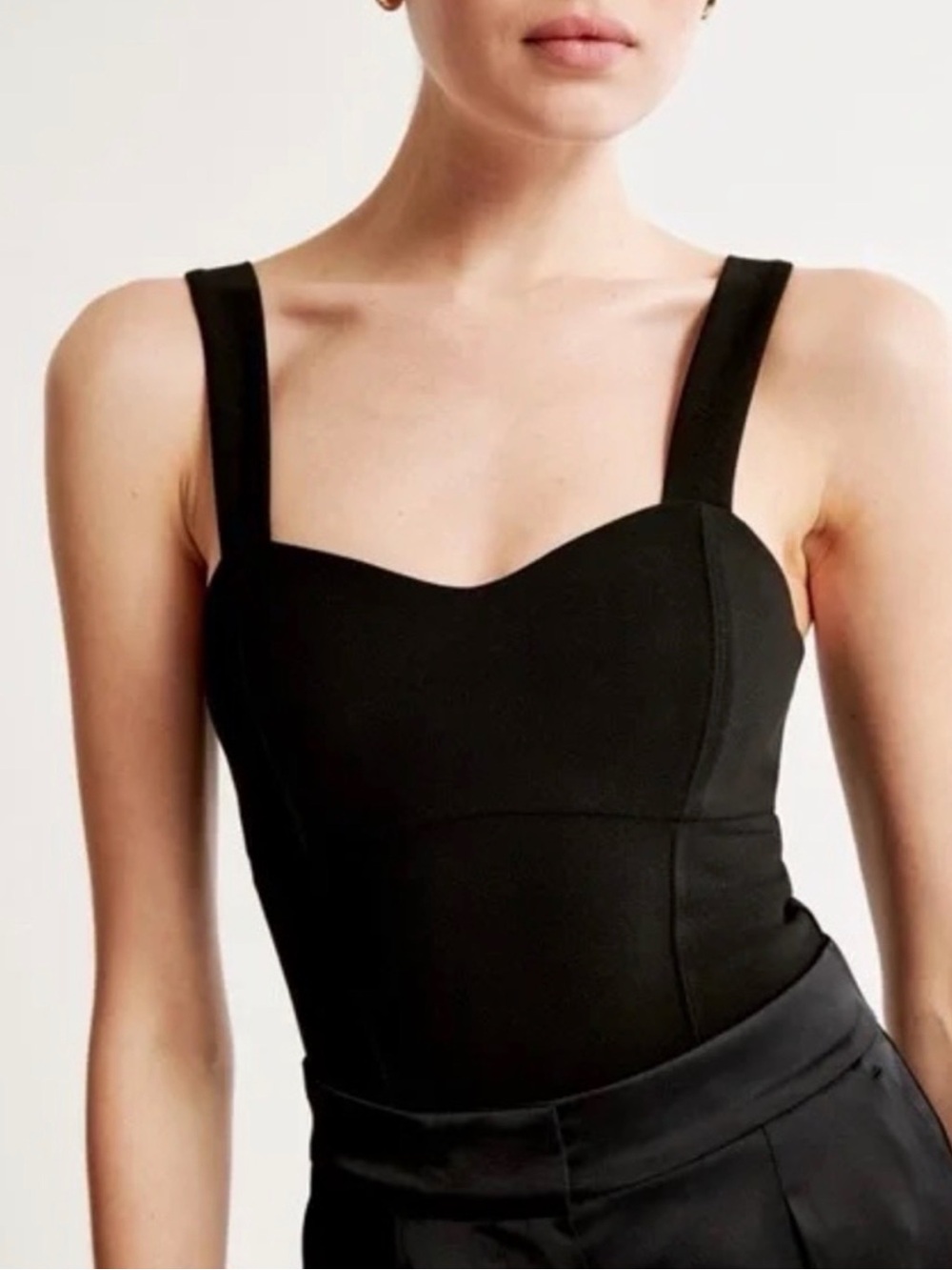 Abercrombie & Fitch Soft AF Double Layer Corset Tank Top Black Size Small